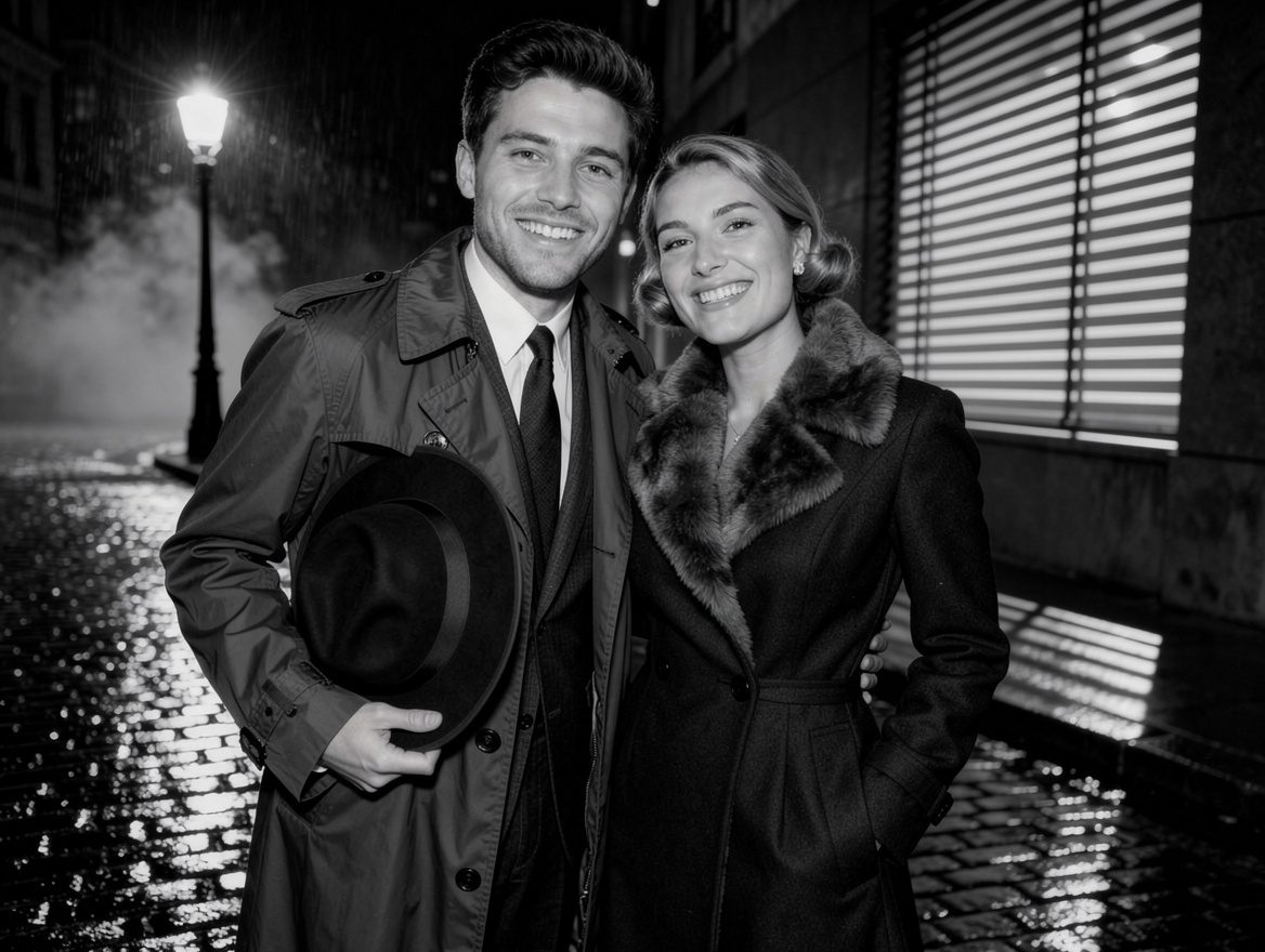 AI image: Film Noir, world Hollywood