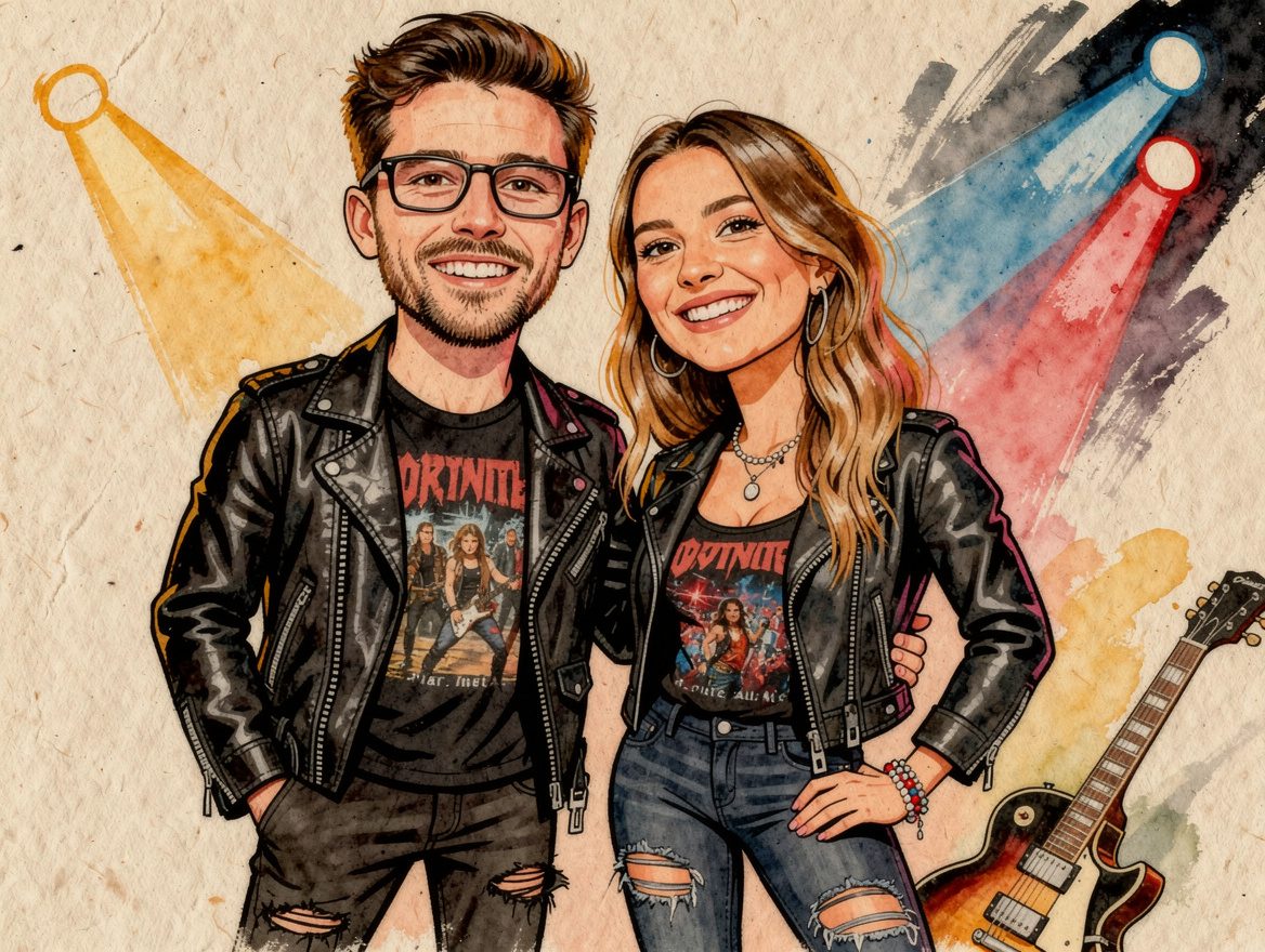 AI image: Caricature: Rock Star, world Caricature