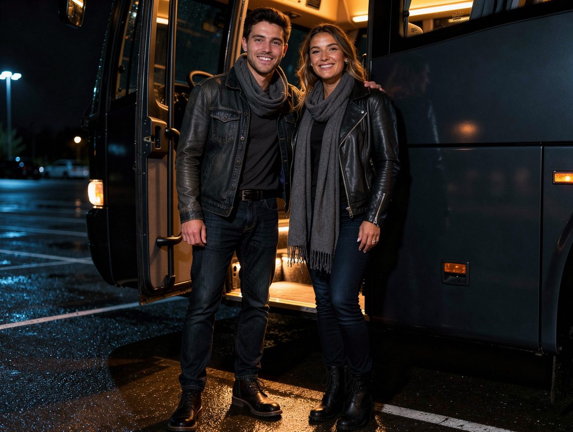 AI image: Tour Bus, world Rock Star