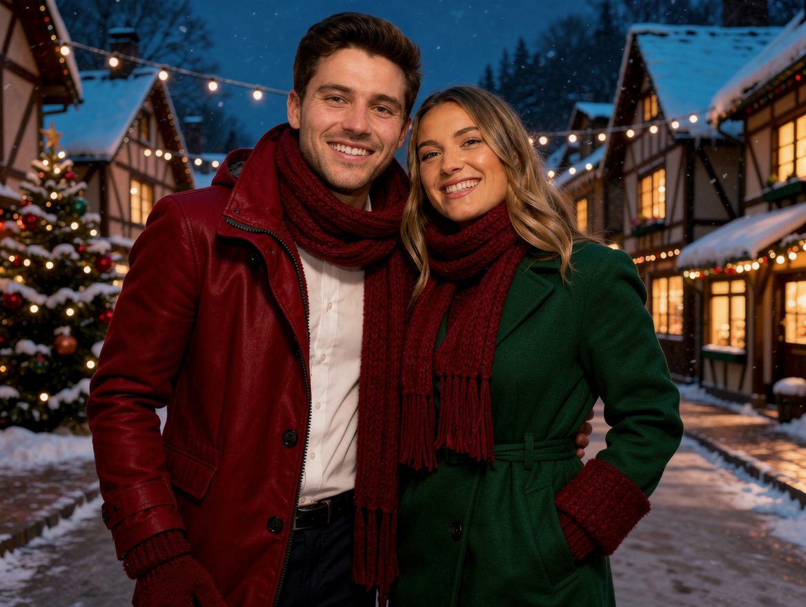 AI image: Winter Village, world Winter Magic